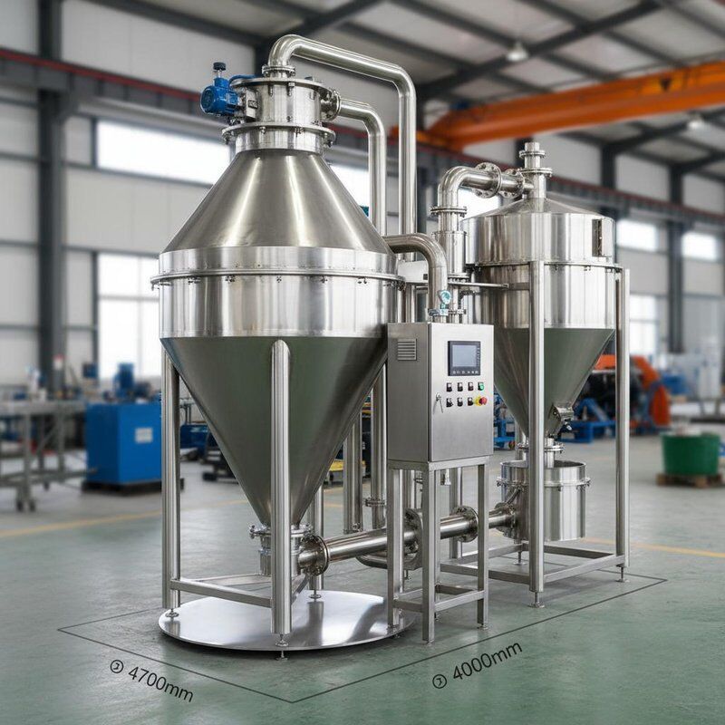 最大水分蒸発量 500kgh 噴霧乾燥機 メカニカルドライブ 遠心噴霧頭 最大噴霧直径 4700mm 粉末乾燥用に設計